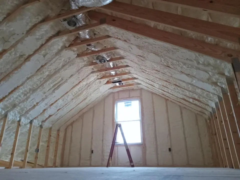 Spray foam roofing application for Crawl Space Insulation project in Adrian